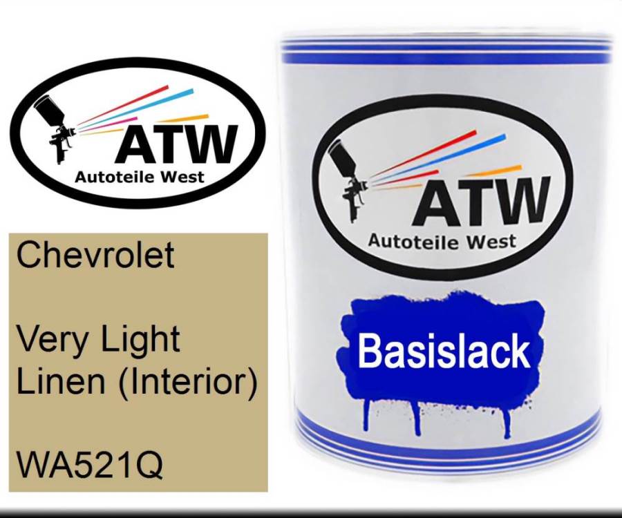 Chevrolet, Very Light Linen (Interior), WA521Q: 1L Lackdose, von ATW Autoteile West.